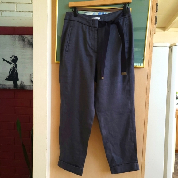 Peserico Dark Blue Trousers - Picture 1 of 10
